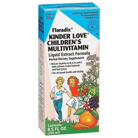 Floradix Kinder Love Multivitamin for Children Liquid Extract - Fruit (8.5 Fluid Ounces)