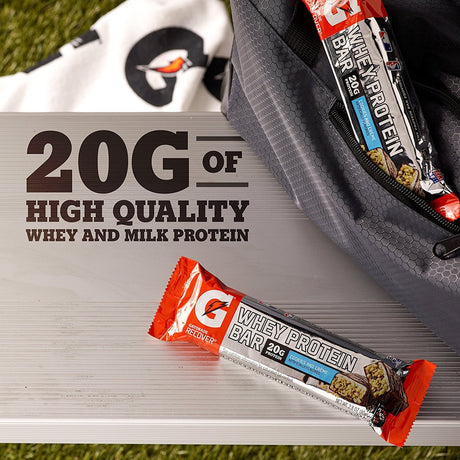 Gatorade Recover, Whey Protein Bar Cookie & Cream, Count 12 (2.8-Oz ) - Nutrition Bar with Protein