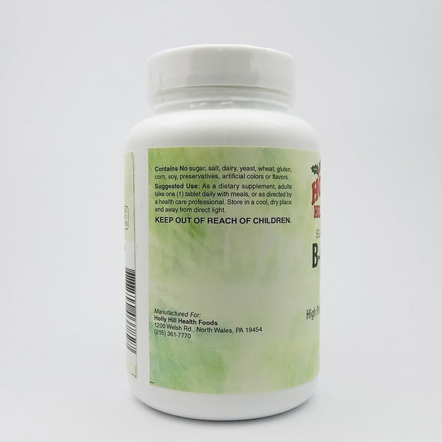 Holly Hill Health Foods, B Complex 100 Sustained Release, Vegetarian Formula, 100 Tablets