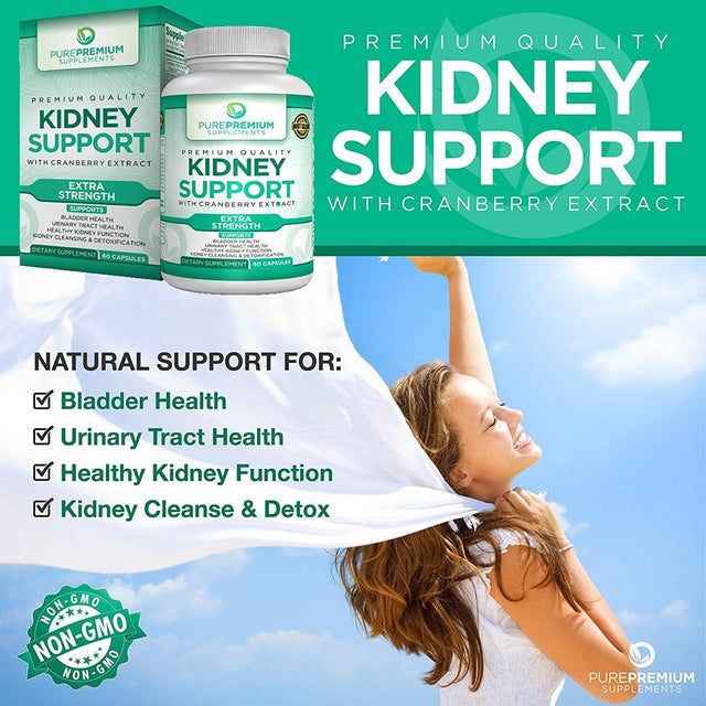 Kidney Cleanse + Kidney Support by Purepremium Supplements 60 Capsules