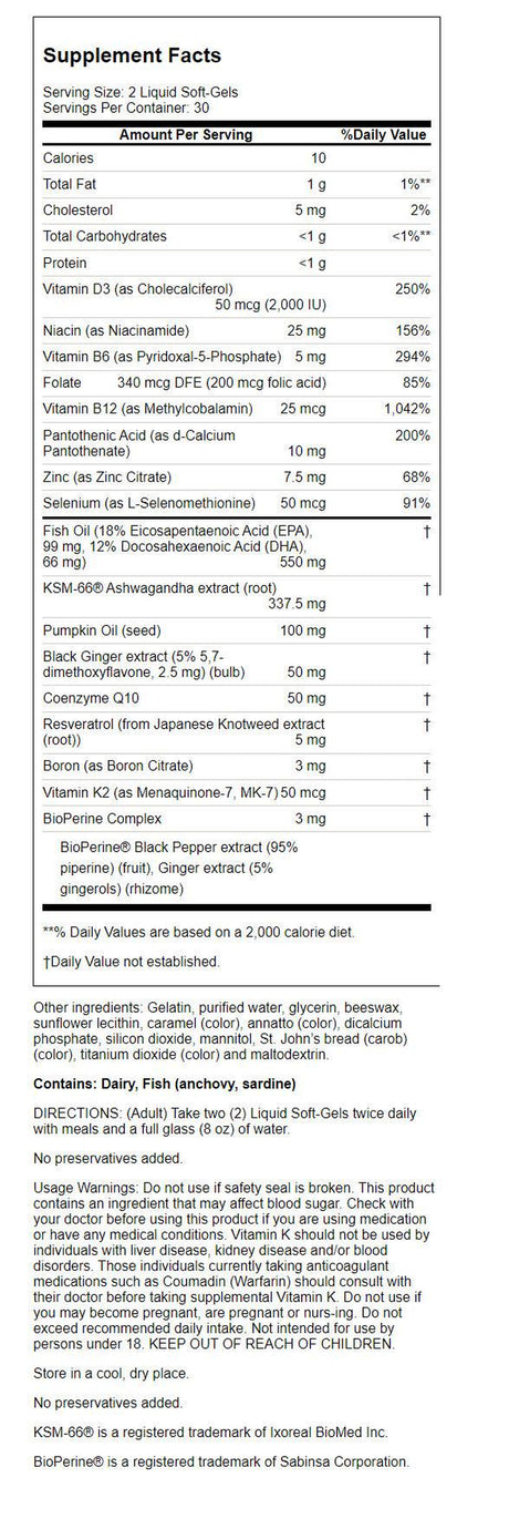 Irwin Naturals Energy & Endurance Testosterone up Men over Forty - 60 Softgels