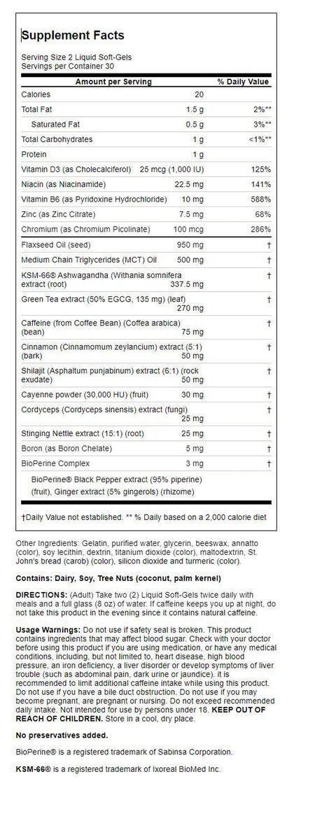 Irwin Naturals Dual-Action Testosterone-Extra Fat Burner 60 Sgels