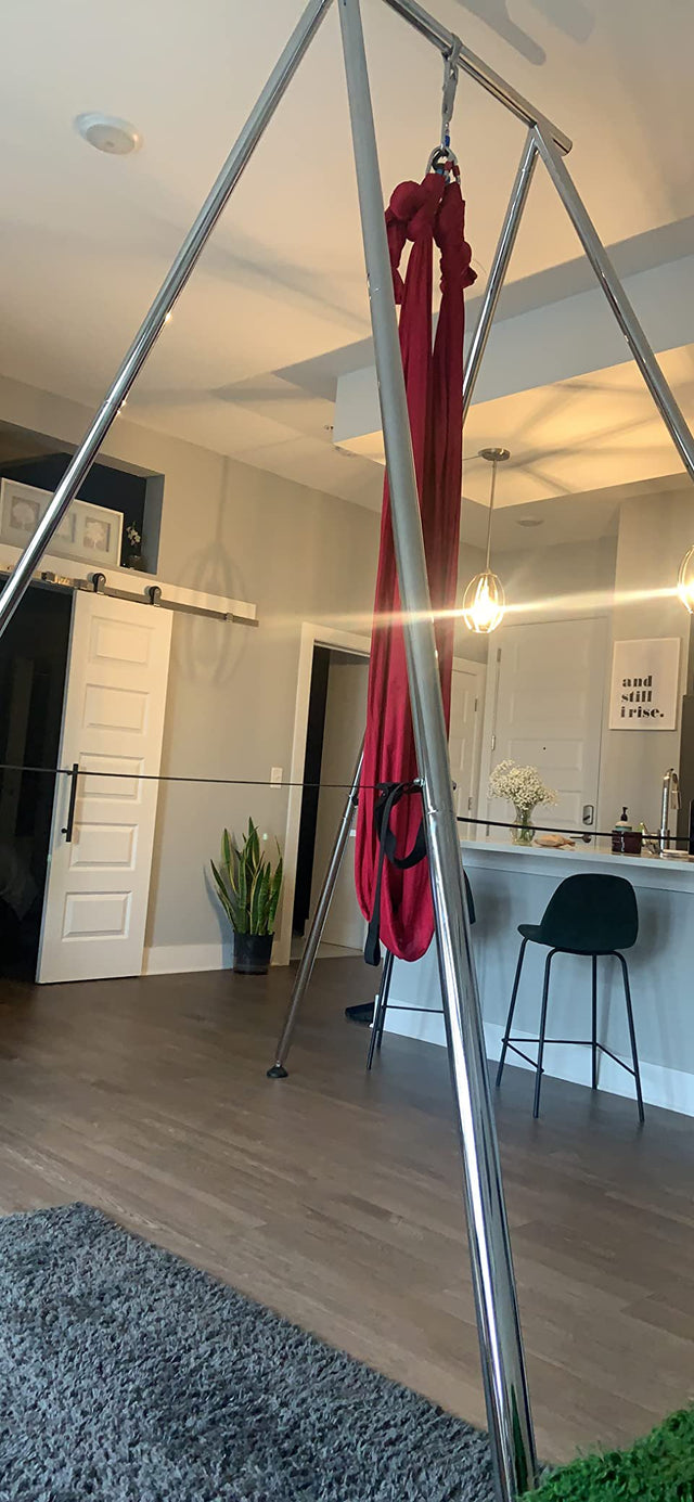 HECASA Aerial Yoga Swing Set 6M / 20Ft Red Trapeze Yoga Hammock Kit Yoga Flying Sling Inversion Swing Tools for Air Yoga Inversion Fitness