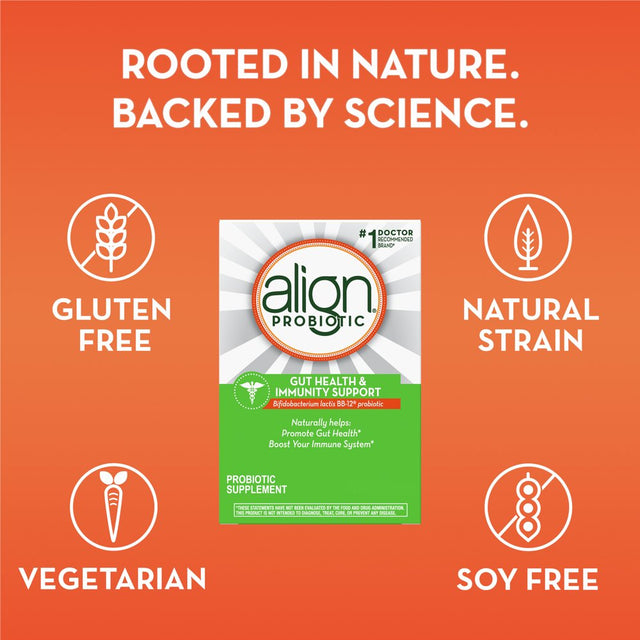Align Probiotic Gut Health and Immunity Capsules, Unisex Daily Probiotic Supplement, 14 Ct