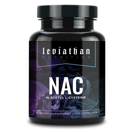 Leviathan Nutrition NAC - N-Acetyl L-Cysteine 600Mg, 120 Capsules - Gluten Free NAC Supplement