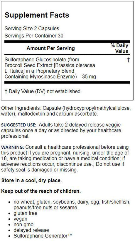 Jarrow Formulas Broccomax, Supports Liver Health, 60 Delayed Veggie Caps
