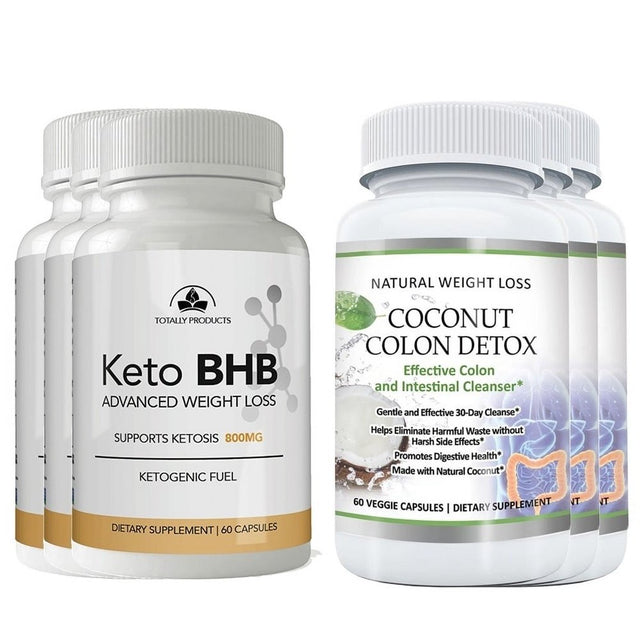Keto BHB and Coconut Colon Cleanse Combo Pack