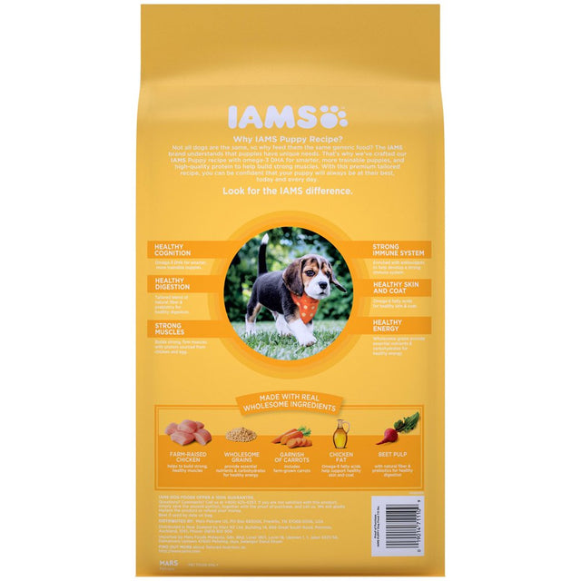 IAMS Chicken and Whole Grain Recipe Dry Dog Food for Puppies, 7 Lb Bag