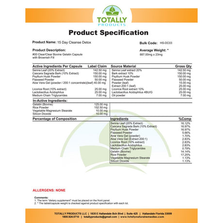 Keto Cleanse and Detox 15 Day Capsule (2 Bottles)