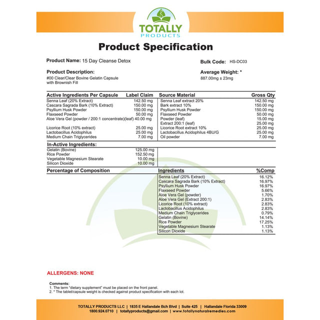 Keto Cleanse and Detox 15 Day Capsule (2 Bottles)