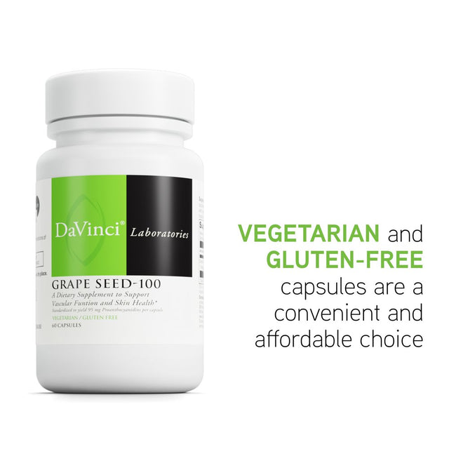 Grape Seed - 100, 60 Capsules, Davinci Laboratories of Vermont