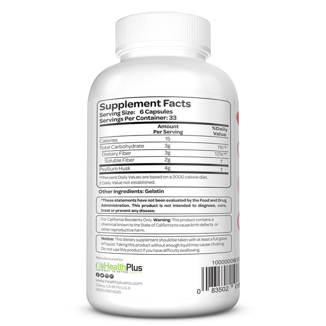 Health plus Colon Original Cleanse Capsules, 200 Ct, 4 Pack