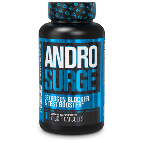 Jacked Factory Androsurge Estrogen Blocker for Men - Natural Anti-Estrogen, Testosterone Booster & Aromatase Inhibitor Supplement - DIM & 6 More Powerful Ingredients, 60 Count