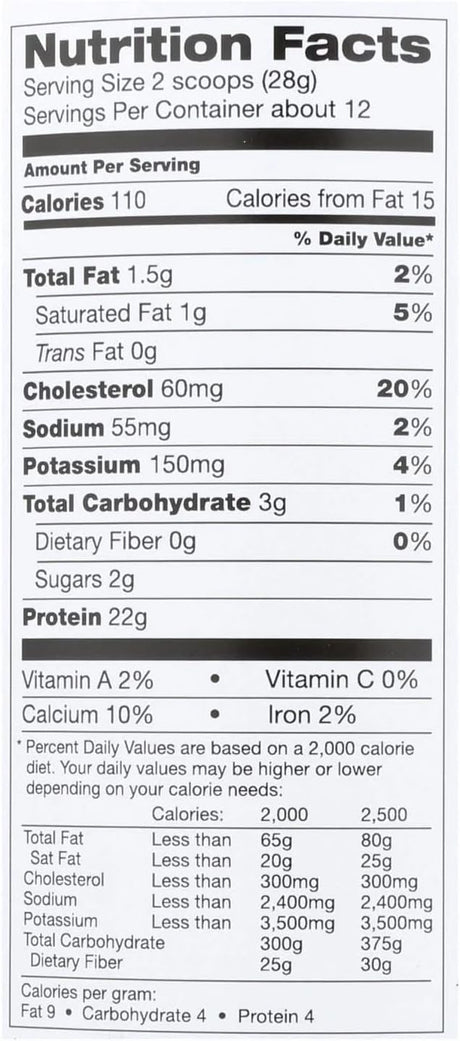 Grass Fed Organic Whey Protein - Organic Plain Unsweetened 12 Ounce (340 Grams) Pwdr