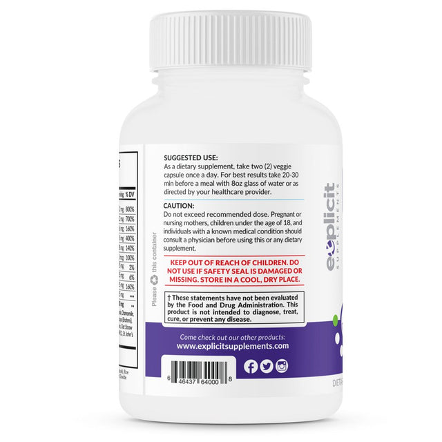 Inner Solace - Anxiety Relief Supplement - Comprehensive Formula for Anxiety Relief & Stress Management in Men & Women - 60 Capsules