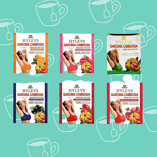 Hyleys Tea Garcinia Cambogia Green Tea with Assorted Flavors - 42 Tea Bags