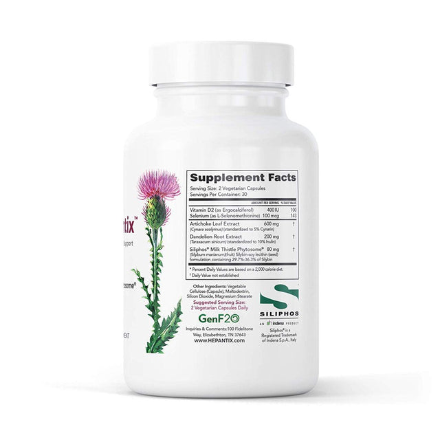 Hepantix Liver Recovery & Support, Siliphos Milk Thistle Phytosome - 60 Capsules