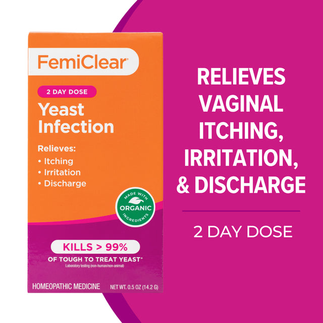 Femiclear 2-Day Dose Yeast Infection Treatment, 1 Ointment, 2 Disposable Applicators