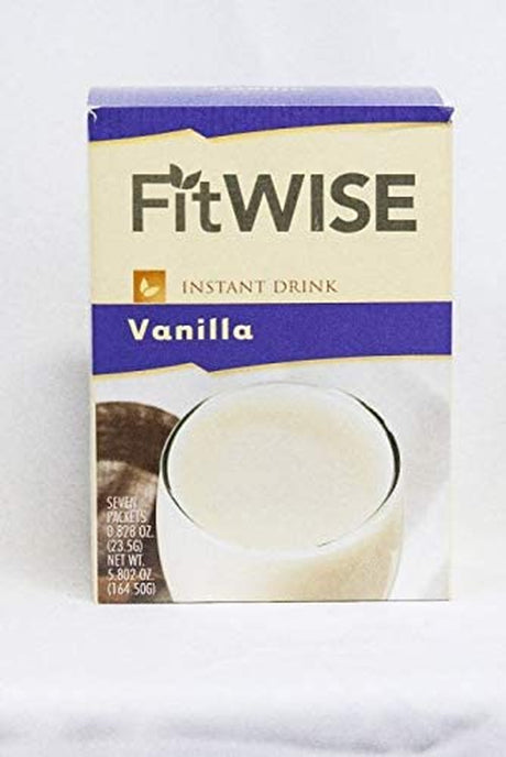 Fit Wise High Protein, Weight Loss, Vanilla Instant Drink (Box of 7 Packets)