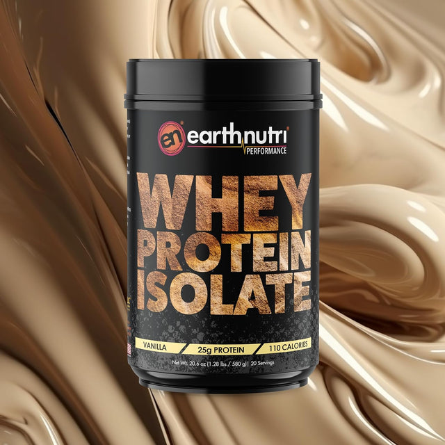 Whey Isolate Protein Powder for Workout and Muscle Growth Support, Non-Gmo and Organic Vanilla Flavor Whey Protein Isolate, Makes 20 Protein Drinks, Vanilla Protein Powder