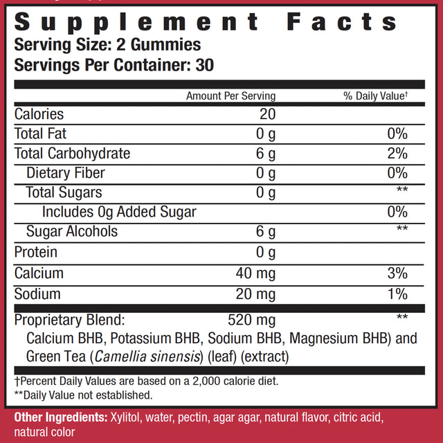 Keto Science Keto Burn Gummies, Raspberry, 60 Ct