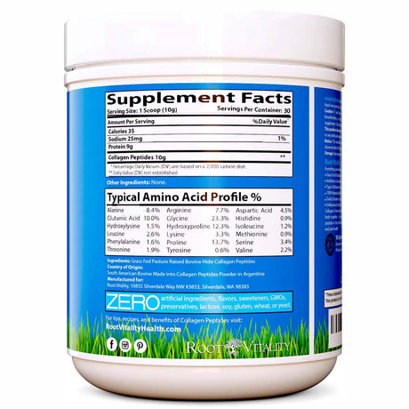 Root Vitality Collagen Powder - Collagen Supplements for Skin, Hair, Nails & Joints