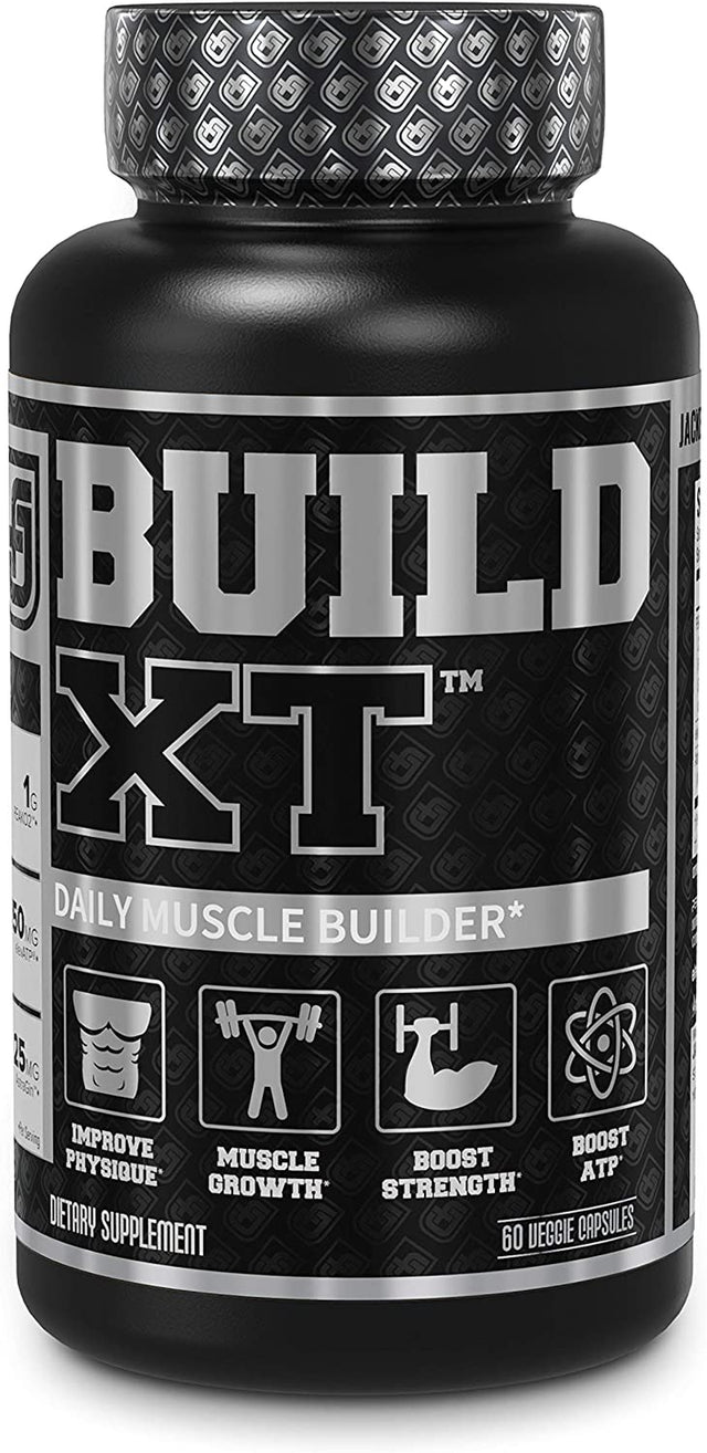 Jacked Factory N.O. XT Nitric Oxide Supplement, Build-Xt Muscle Builder, & Androsurge Estrogen Blocker for Men