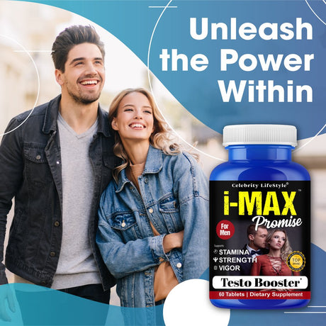 I-Max Promise Testosterone Booster Men Vitamin Supplements, Energy Booster 60 Tablets