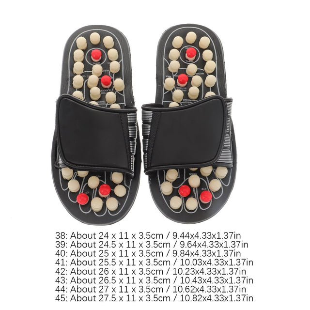 Foot Massagers Slippers Unisex Acupressure Massage Slippers for Relief Plantar Fasciitis Heel Arch Arthritis Neuropathy Pain (Size 38)