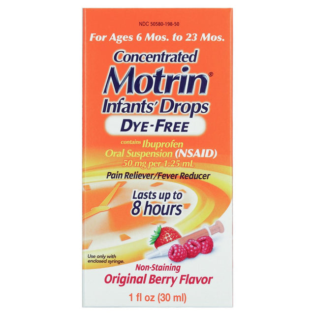 Infants' Motrin Liquid Medicine Drops with Ibuprofen, Berry, 1 Fl. Oz