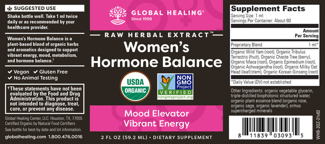 Global Healing Women'S Hormone Balance Natural Supplement - 2 Fl Oz