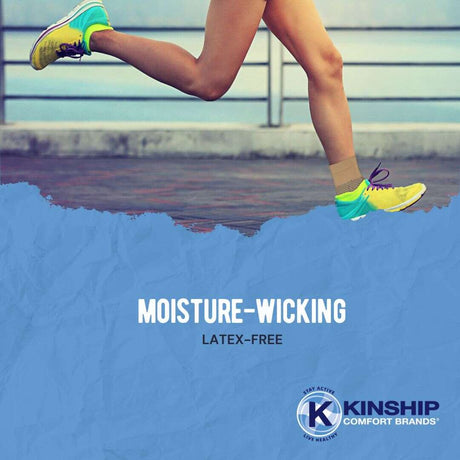 Kinship Comfort Brands Ankle Compression Brace for Men & Women | Support for Tendonitis, Arch Pain & Heel Spur Relief | Compression Sleeve for Injury Recovery | Toeless Compression Sock | 1 Pair