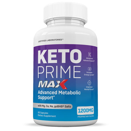 Keto Prime Max 1200MG Pills Includes Apple Cider Vinegar Gobhb Strong Exogenous Ketones Advanced Ketogenic Supplement Ketosis Support for Men Women 60 Capsules