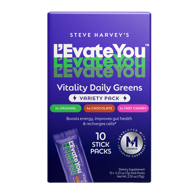 L'Evate You Vitality Daily Greens - Dietary Supplement - Variety - 10 Count
