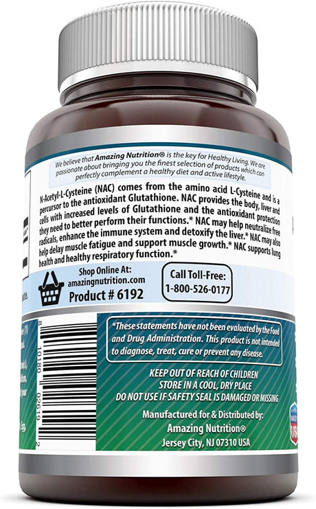 Amazing Formulas NAC (N-Acetyl Cysteine) - 600Mg Capsules- Antioxidant Support- Promotes Heart, Kidney, Liver & Respiratory Function * (250 Count (2 Pack))