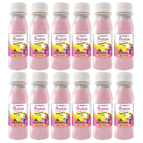 Bariatricpal Ready-To-Drink 25G Whey Protein & Collagen Power Shots - Pink Lemonade (12 Bottles)