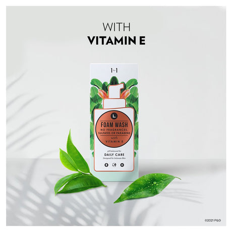 L. Fragrance Free Daily Care Foaming Wash, Ph Balanced, Free from Sulfates or Parabens, 6 Fl Oz