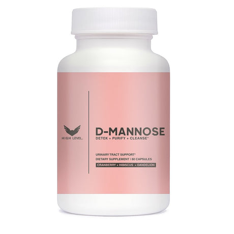 High Level D-Mannose - Ultra Premium Urinary Tract UT Cleanse and Bladder Health with Cranberry Juice, Hibiscus Flower and Dandelion Root Extract - Detoxify, Clear Impurities, Purify An