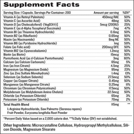 Health by Habit Men'S Multivitamin, 200 Count