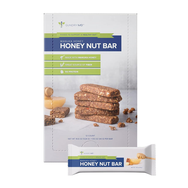Gundry MD Polyphenol Rich Snack Bars, Honey Nut 12 Pack