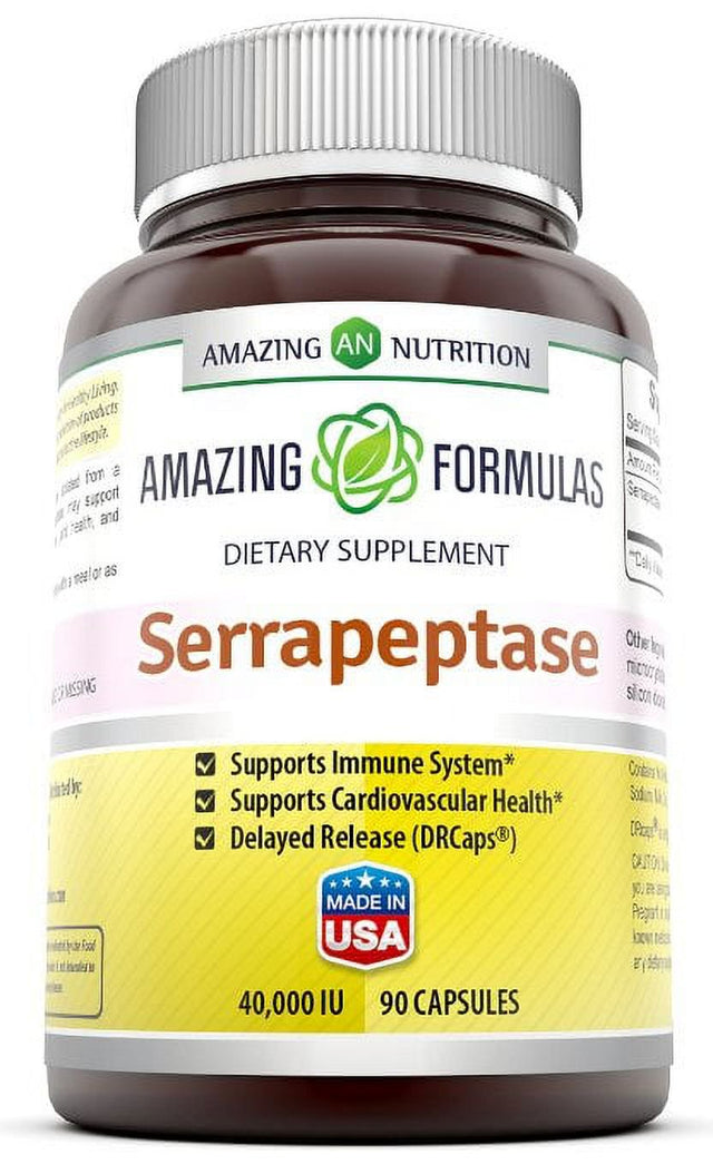Amazing Formulas Serrapeptase 40000 IU 90 Capsules