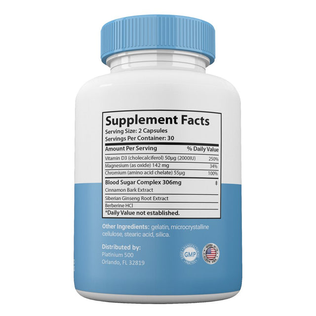 GLUCOTRUST Capsules, Glucotrust Blood Sugar Supplement, Gluco Trust Reviews Pills Maximum Edge Formula (1 Bottle)