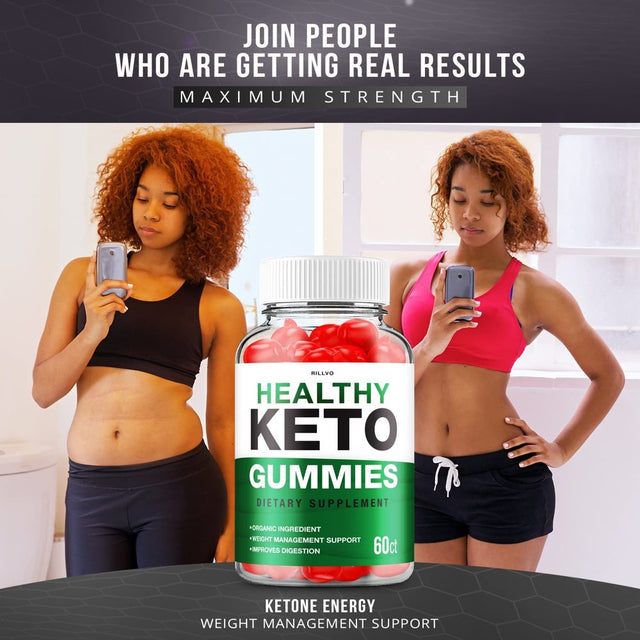 Healthy Keto ACV Gummies - Advanced Formula Healthy Keto Gummies with Apple Cider Vinegar Dietary Supplement 60 Gummies