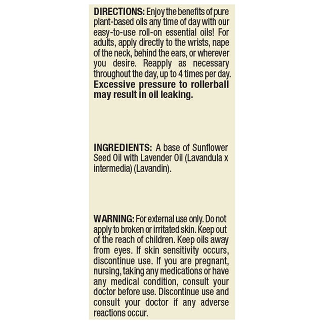 Lavender Essential Oil Roll on | Soothing Blend | 10 Ml | GC/MS Tested | by Nature'S Truth