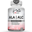ALA/ALC High Potency Formula- Best Alpha Lipoic Acid and Acetyl-L-Carnitine Hcl Dietary Supplement- Antioxidant Support- Energy Boost- for Men and Women 60 Capsules