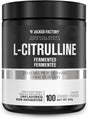 Jacked Factory L-Citrulline - Fermented L Citrulline Powder, Nitric Oxide Booster for Increased Blood Flow, Strength, & Endurance - 100 Servings, Unflavored