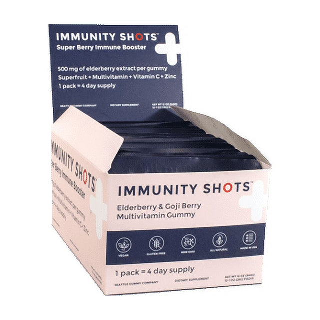 Immunity Shots Elderberry and Goji Berry Multivitamin (12-Pack)