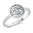 All Seeing Evil Eye Promise Ring .925 Solid Sterling Silver Band Jewelry Female Male Unisex Size 5