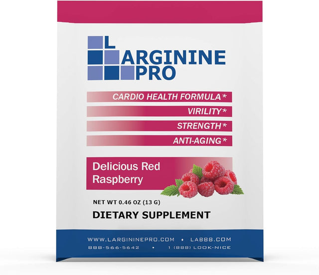 L-ARGININE PRO, L-Arginine Supplement - 5,500Mg of L-Arginine plus 1,100Mg L-Citrulline - Jar + Packets Set, Powder (Raspberry, Jar+30Packets)