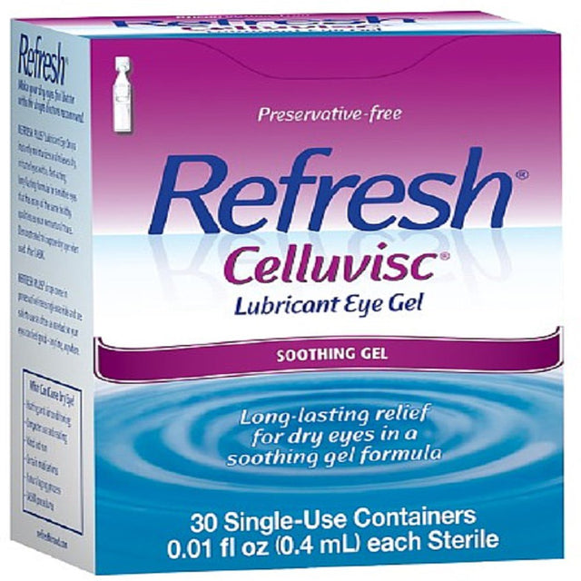 REFRESH CELLUVISC Lubricant Eye Gel Single-Use Containers 30 Ea Pack of 6